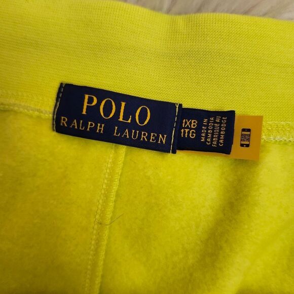 Polo Ralph Lauren Neon Yellow Fleece-lined Mens Shorts Sz 1XB - Picture 6 of 8